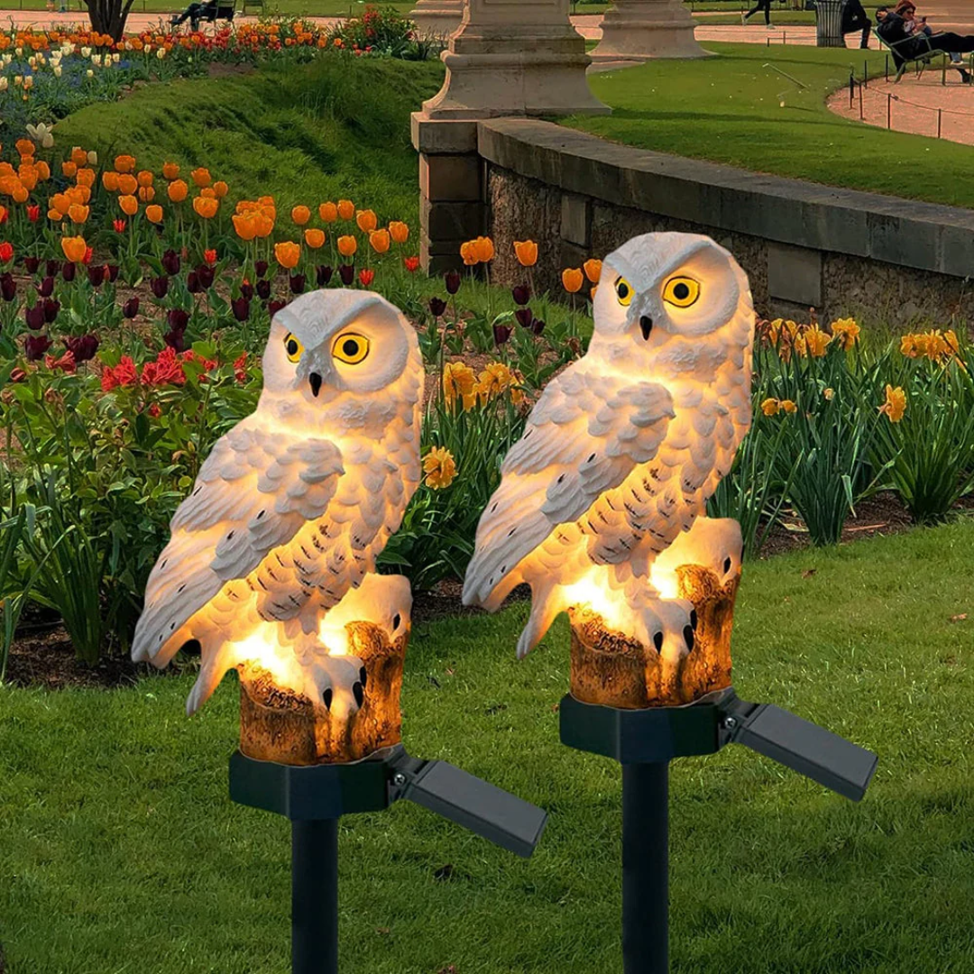 Osric Owl Solar Garden Light – 2 Pieces