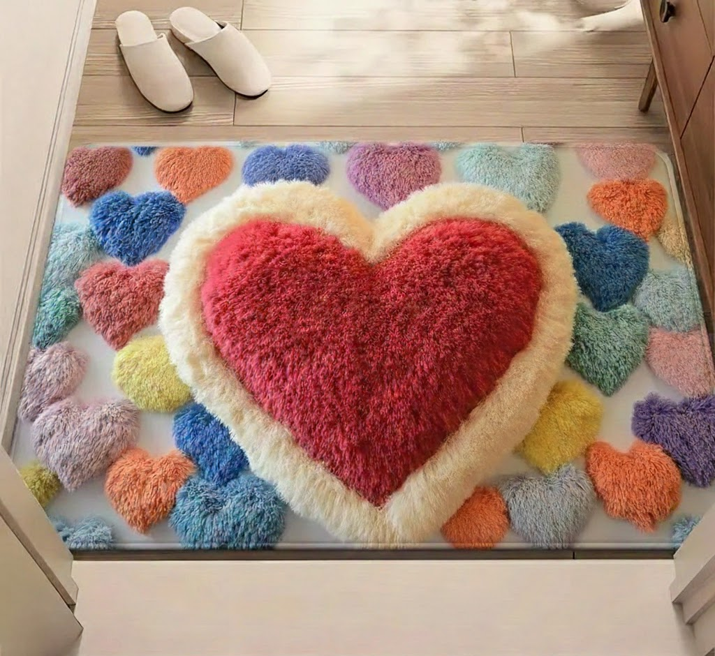 Kerensa Heart Pattern Door Mat – Design 2