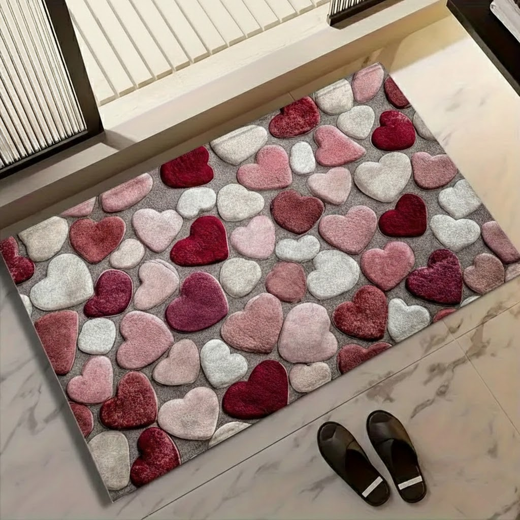 Kerensa Heart Pattern Door Mat – Design 4