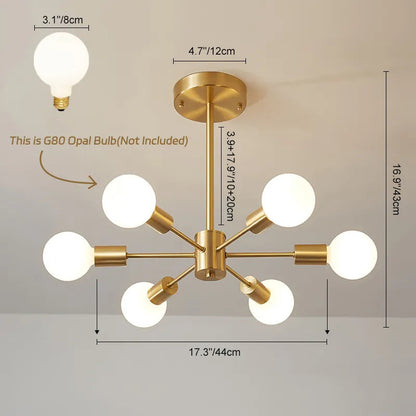 Xavier sputnik ceiling light – size diagram