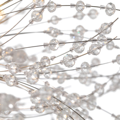 Delphine firework crystal chandelier – crystal strands close-up