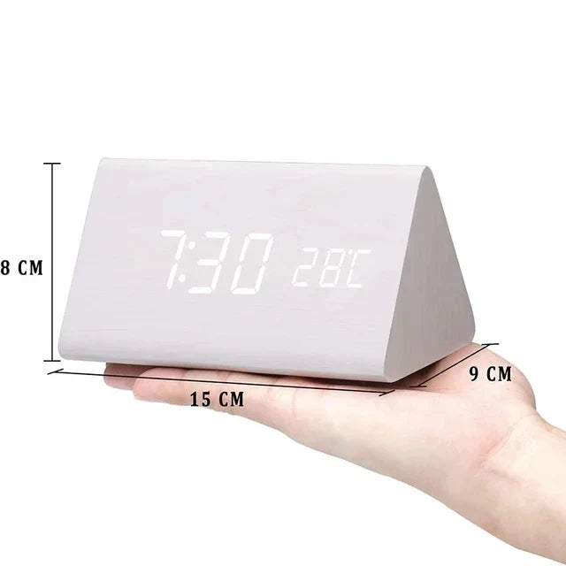 Jocasta LED Alarm Clock – White