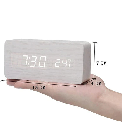 Jocasta LED Alarm Clock – White, view 12