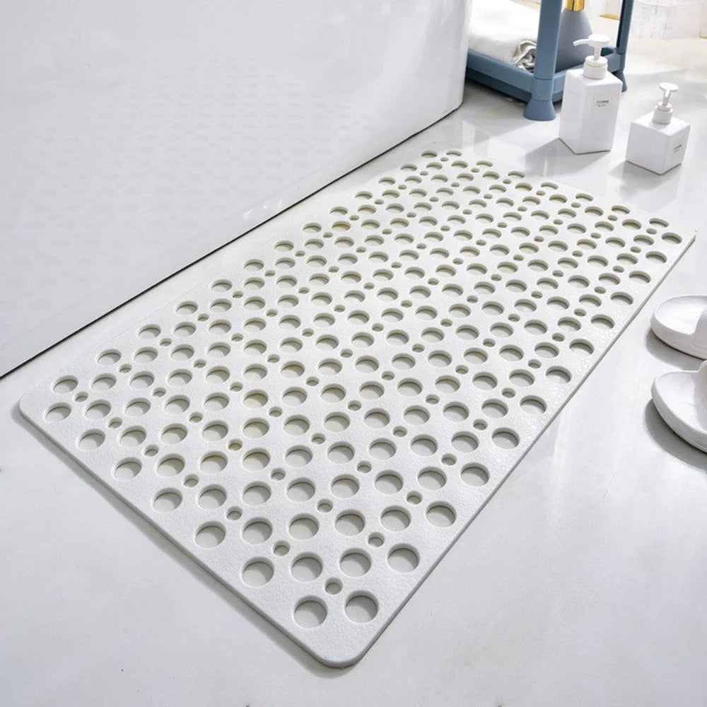 Romy PVC Shower Mat – White, Small