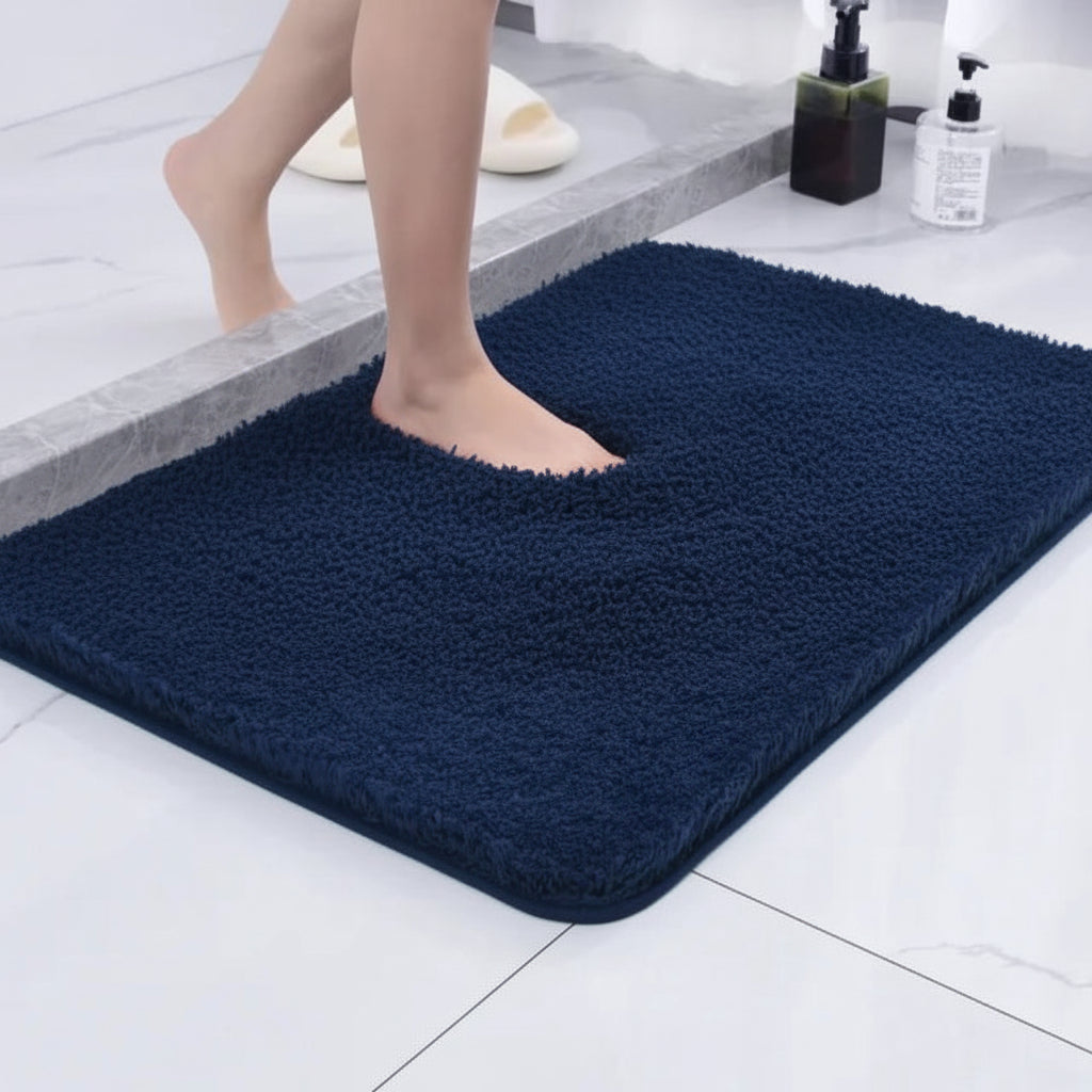 Mabelle Plush Bath Mat – Blue