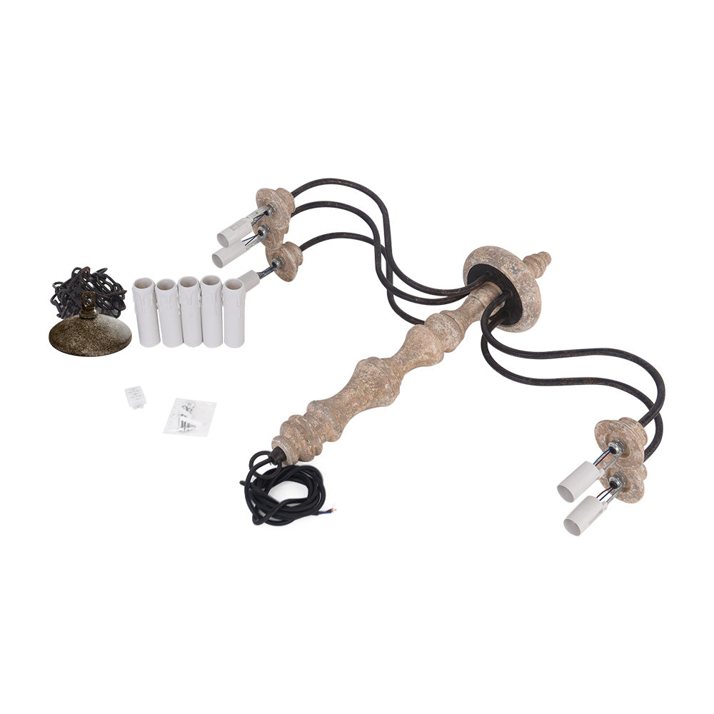 Amalia chandelier parts included in the box