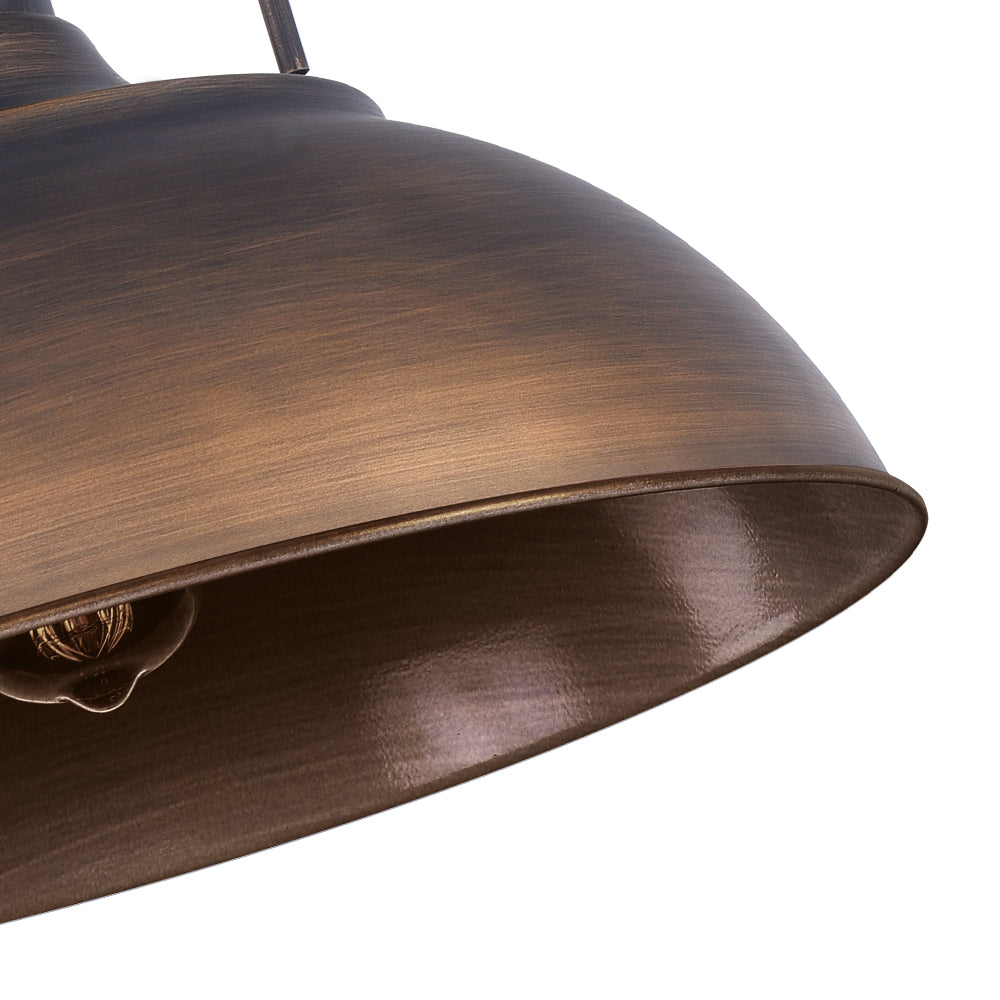 Tobias bronze dome pendant – shade underside close-up