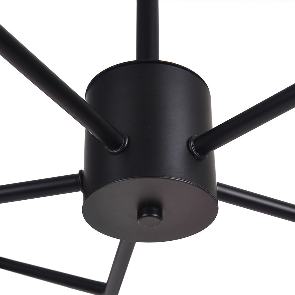 Paloma bubble chandelier – black hub close-up