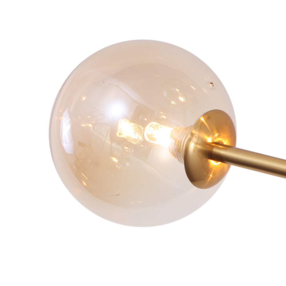 Paloma bubble chandelier – amber globe close-up