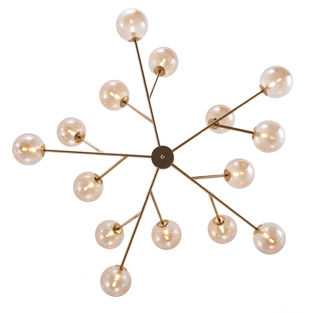 Paloma bubble chandelier – brass seen from below