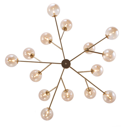 Paloma bubble chandelier – brass seen from below