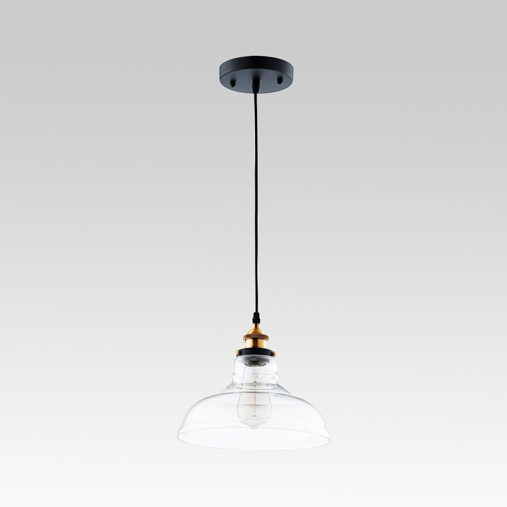 Jasper handblown glass dome pendant – with canopy