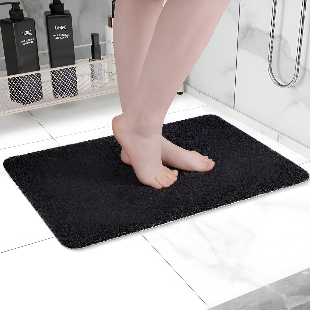 Olwen Cushioned Shower Mat – Black