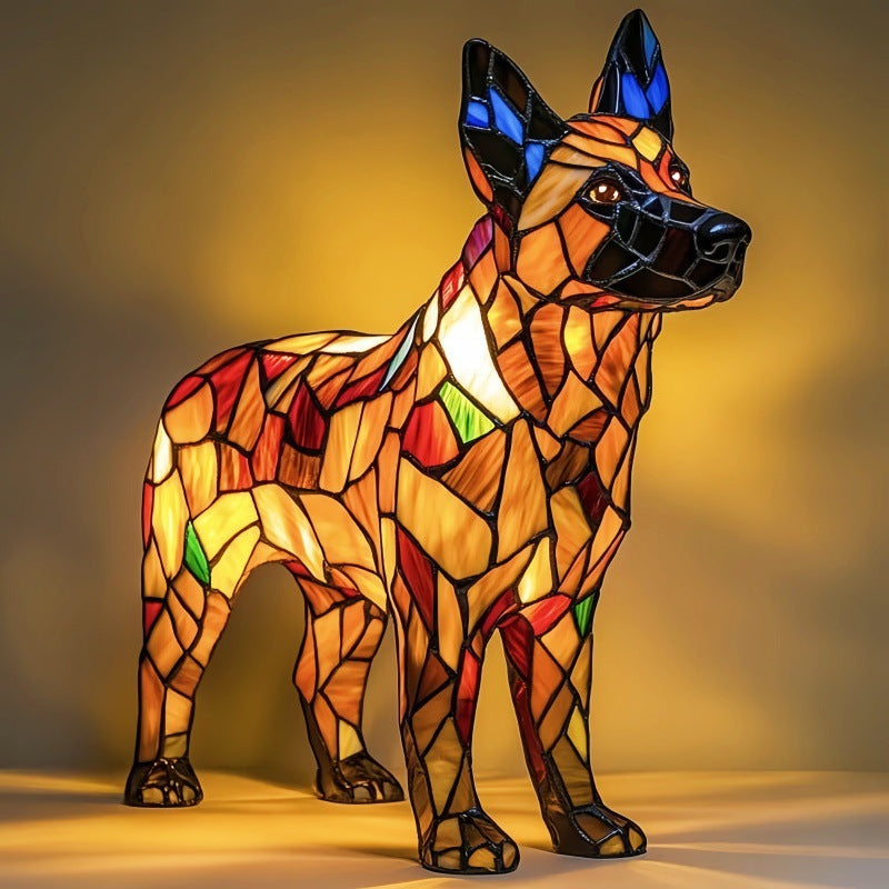 Wilfred Dog Figurine Table Lamp – German Shepherd