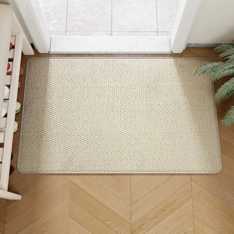 Rhona Faux Jute Door Mat – White