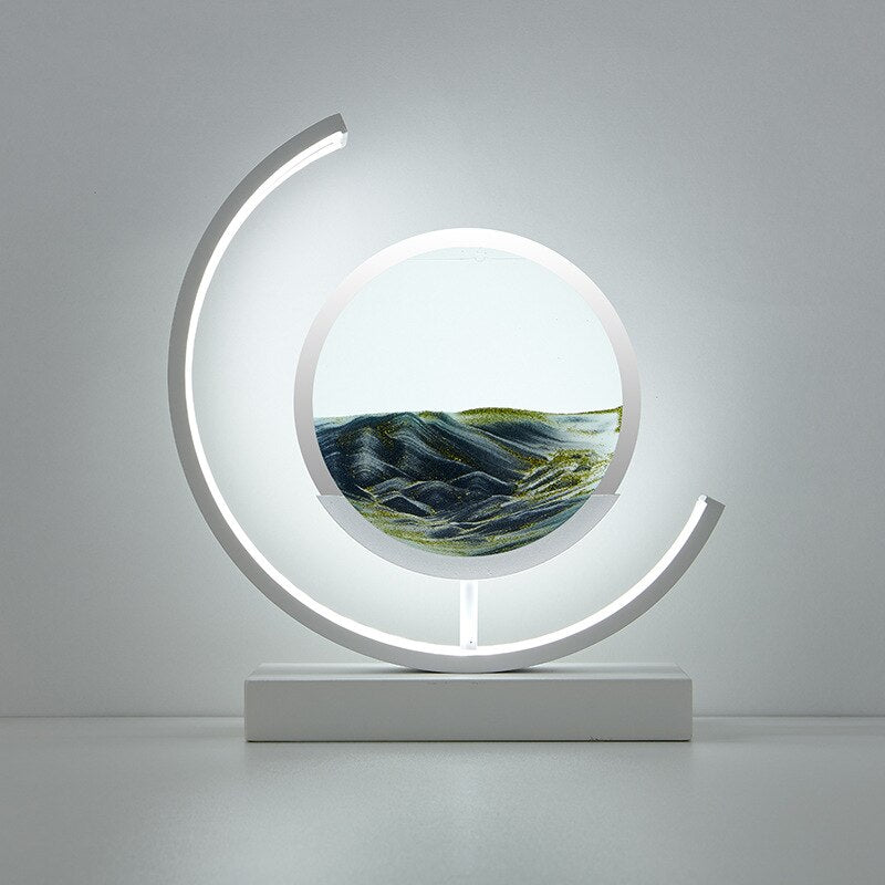 Mirren Sand Art LED Table Lamp – Black, White