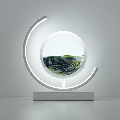 Mirren Sand Art LED Table Lamp – Black, White