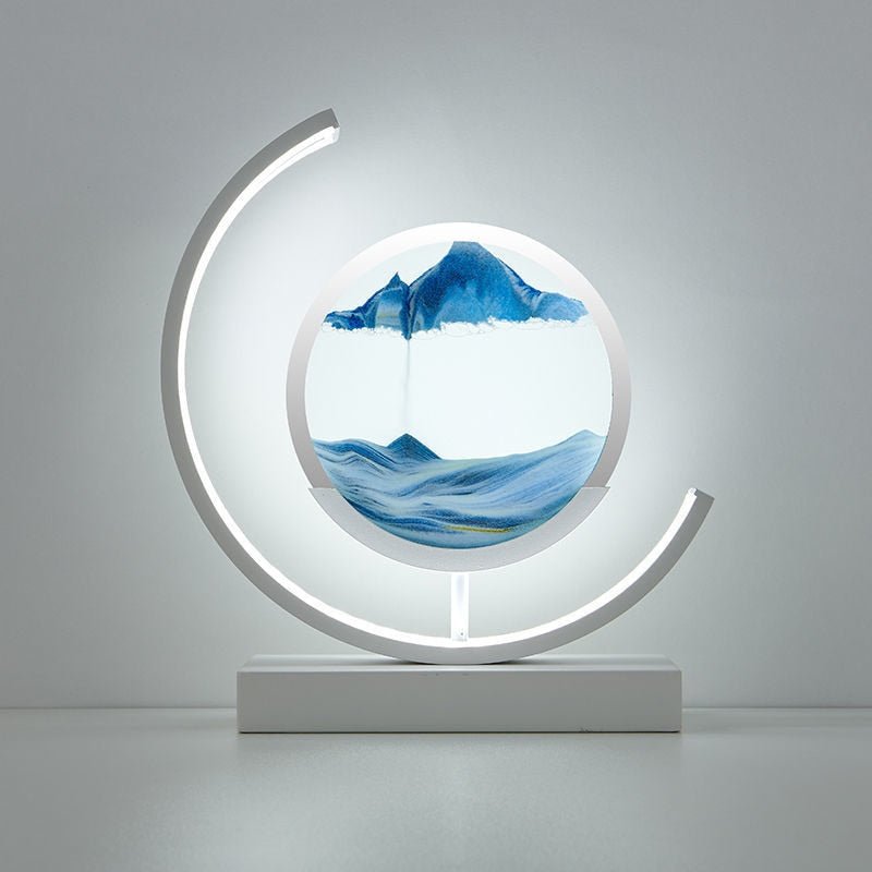 Mirren Sand Art LED Table Lamp – Blue, White