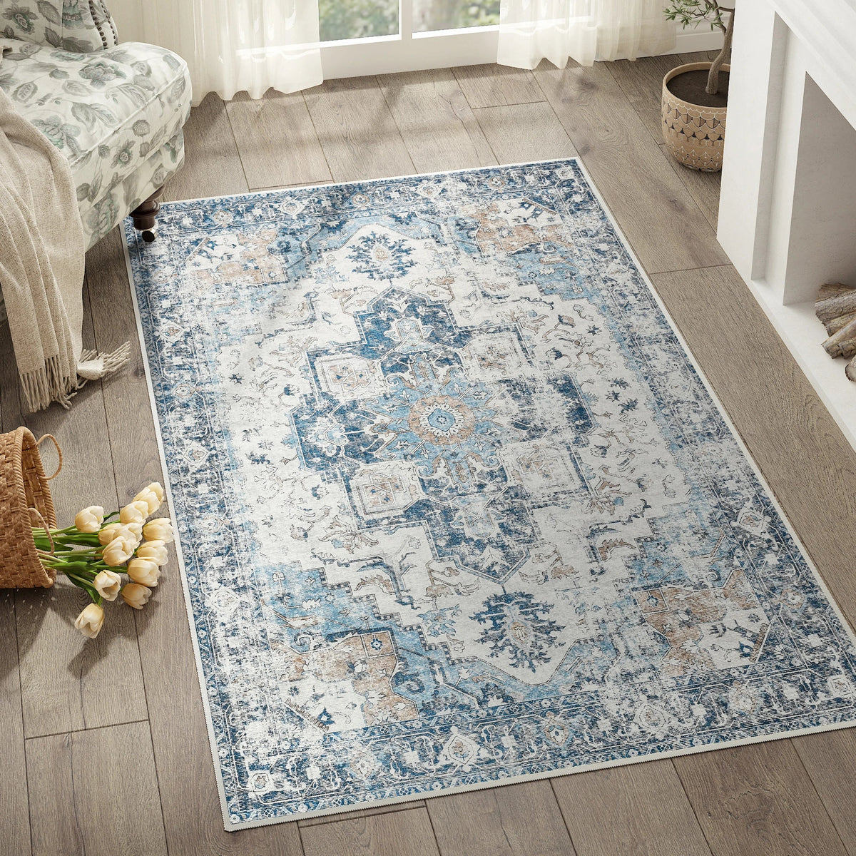 Benedetta Medallion Rug – Blue