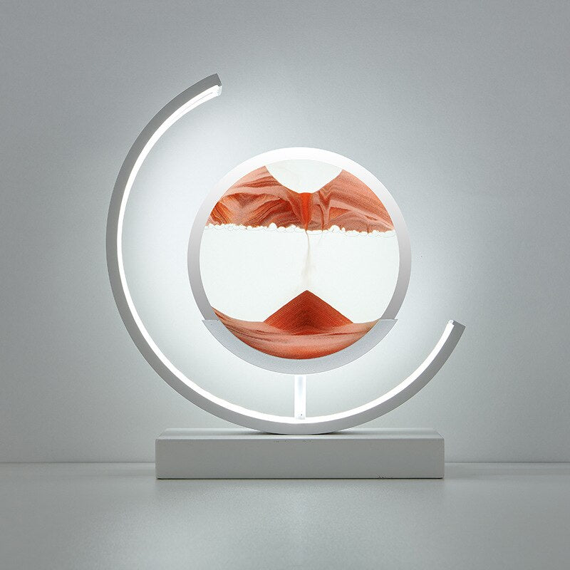 Mirren Sand Art LED Table Lamp – Red, White