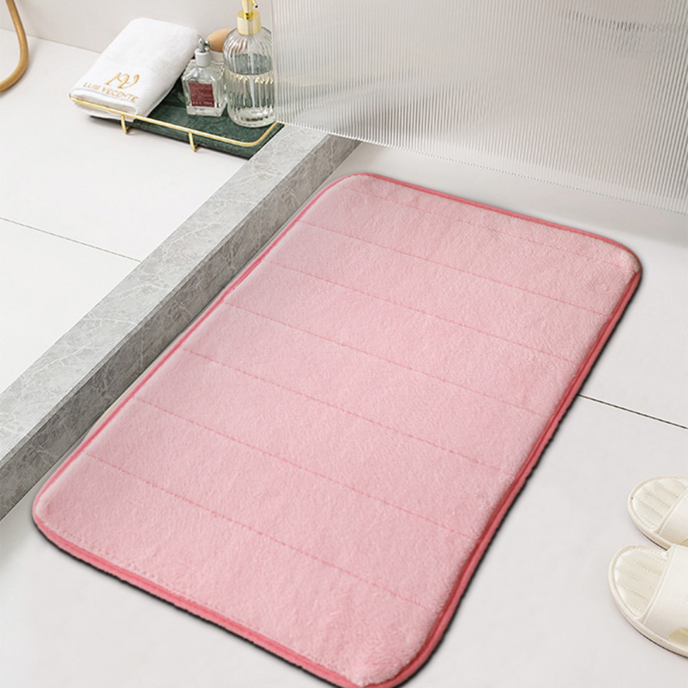 Iona Microfibre Bath Mat – Pink