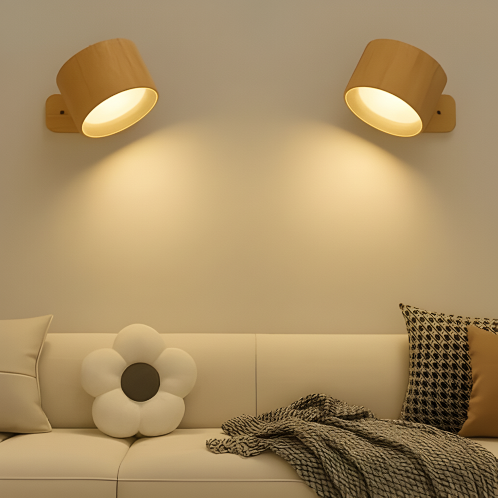 Yves Compact LED Wall Light – Wood