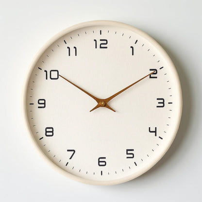 Crispin Wooden Wall Clock – Cream