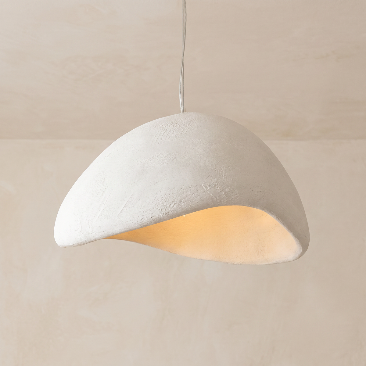 Close detail of the Sabien organic textured shade