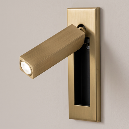 Lorenzo Bedside Sconce - Copper, square, hidden switch
