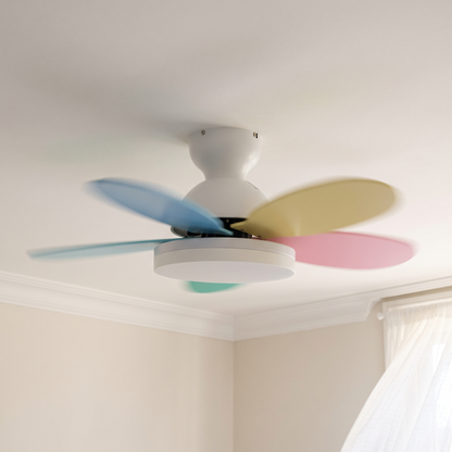 Flora ceiling fan blades spinning quietly