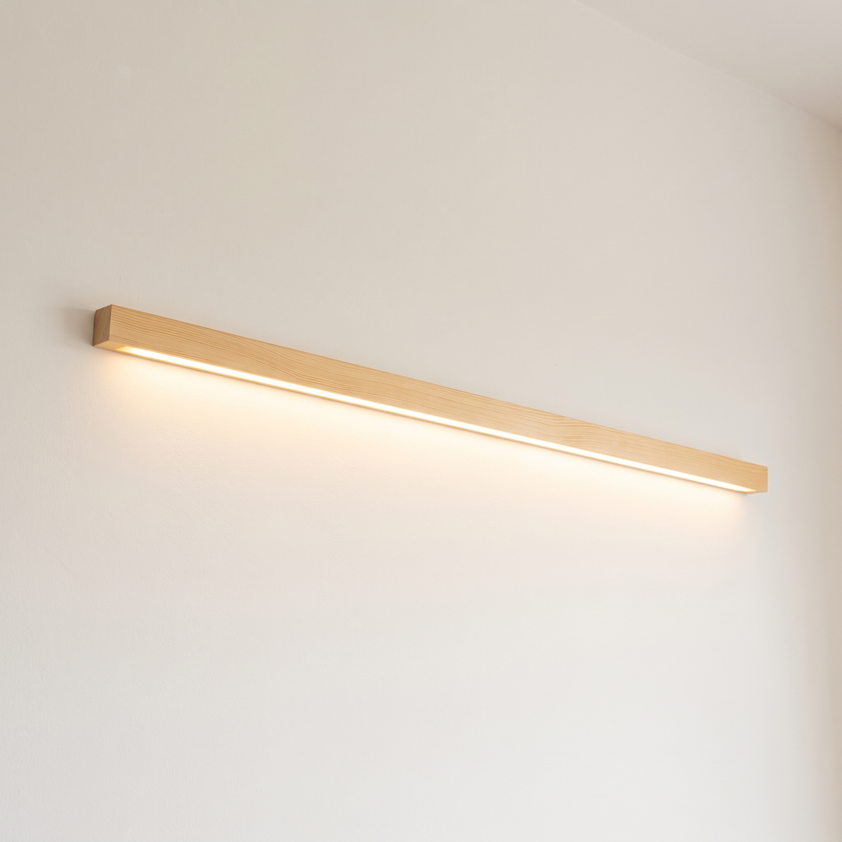 Alessio 120 cm natural wood, downward light