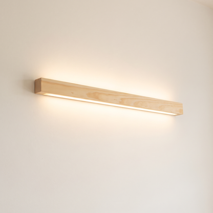 Alessio 60 cm natural wood, up and down light