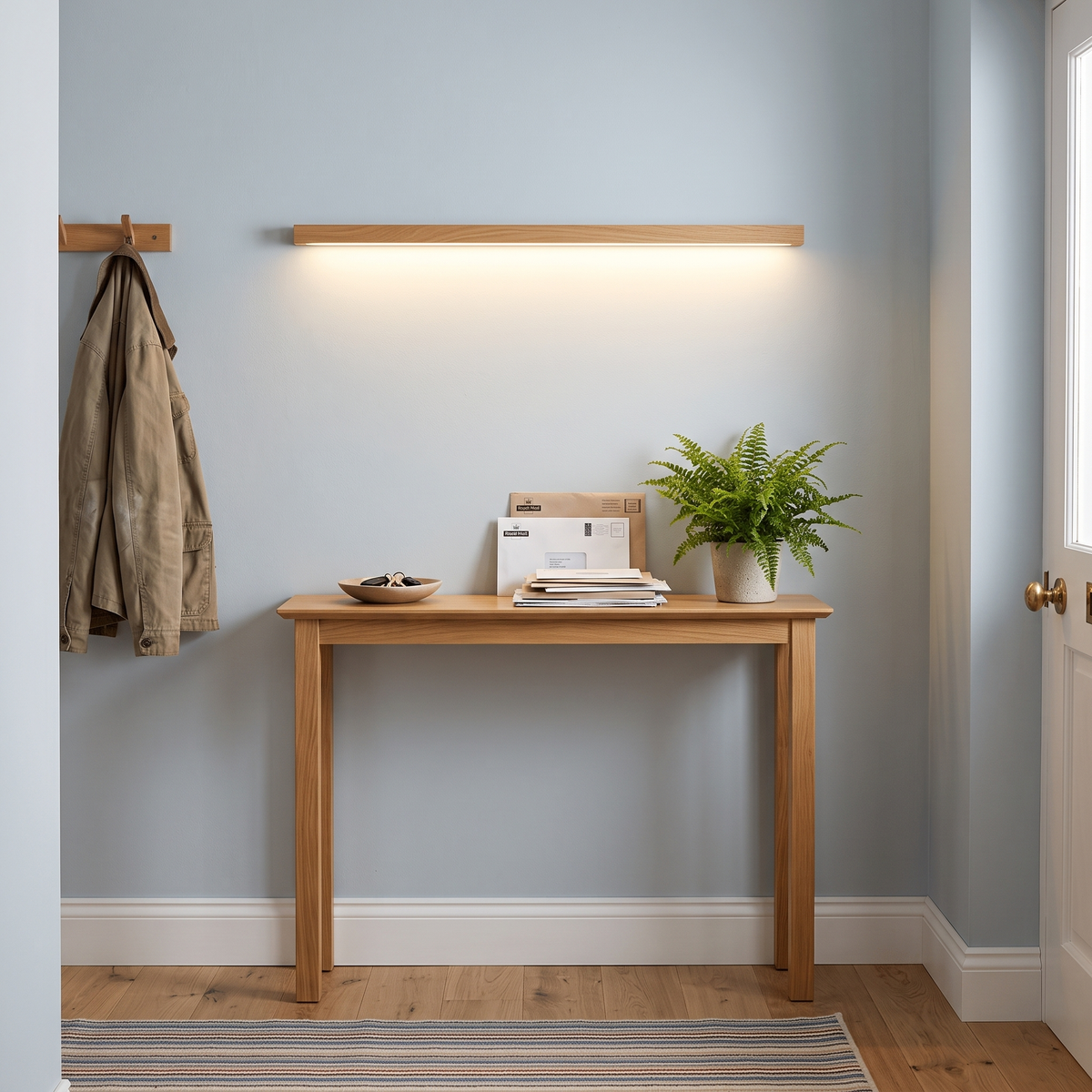 Alessio wall light above a hallway console