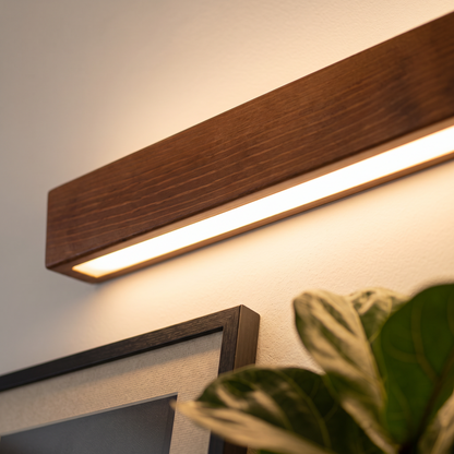 Close-up of Alessio walnut with warm glow