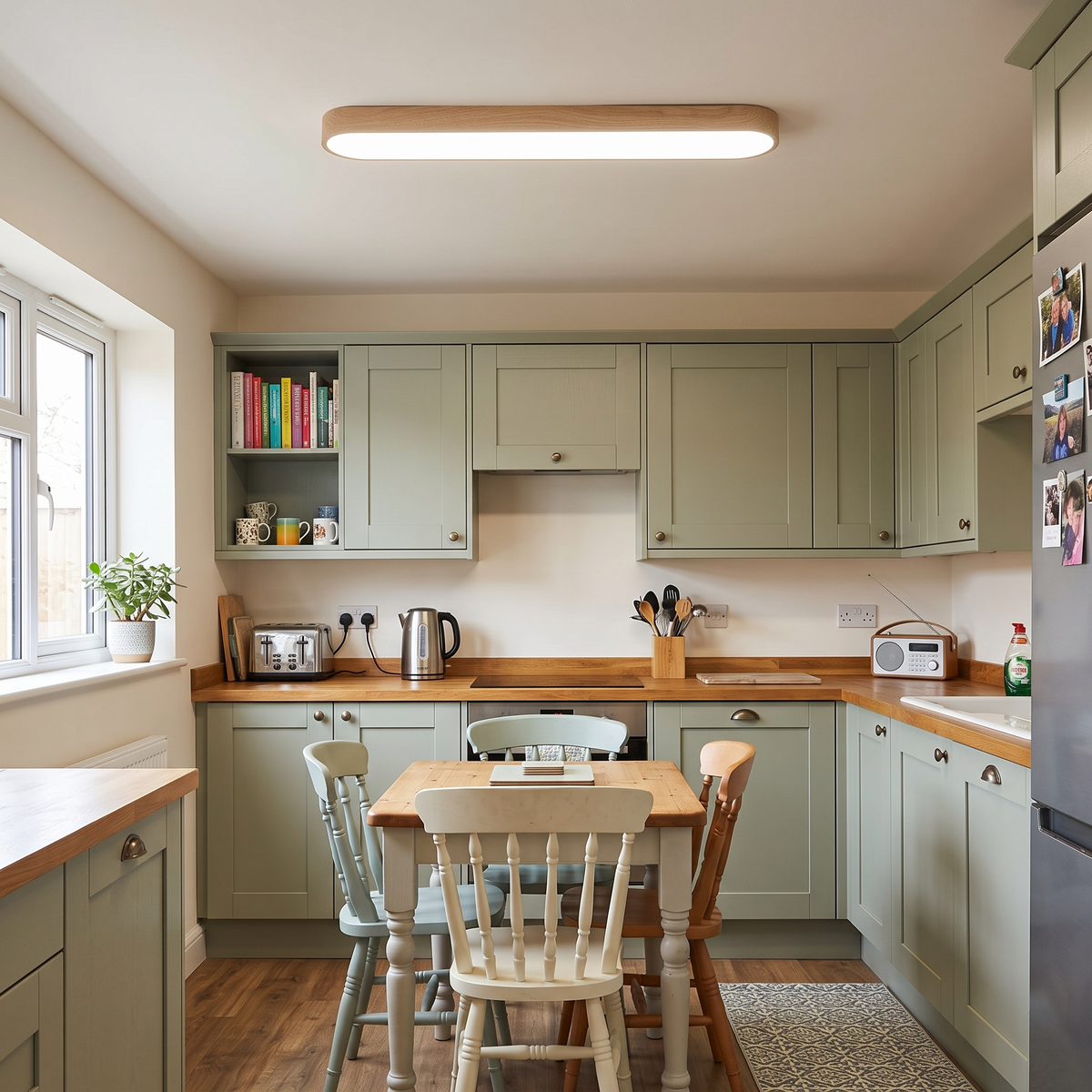 Elodie oval ceiling light over a family kitchen table