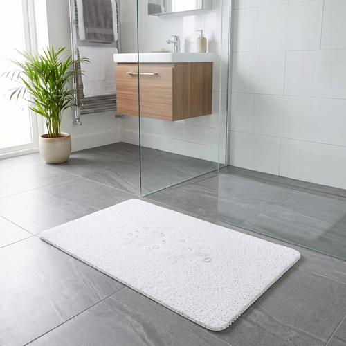 Olwen cushioned shower mat – in a walk-in shower