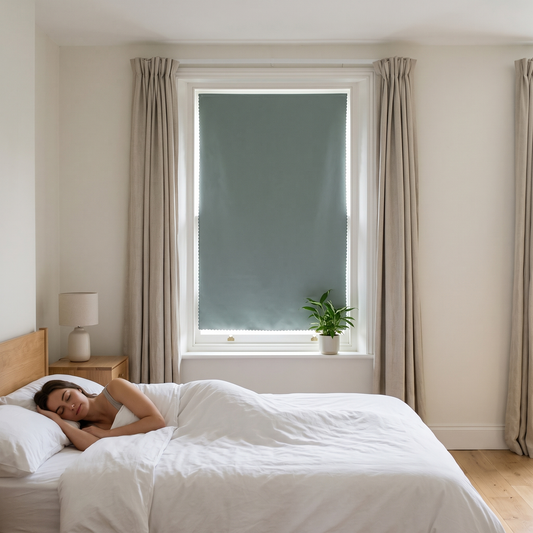 Elspeth blackout curtain – darkening a bedroom for sleep