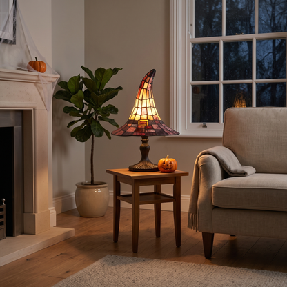 Gilda witch hat table lamp – glowing for Halloween