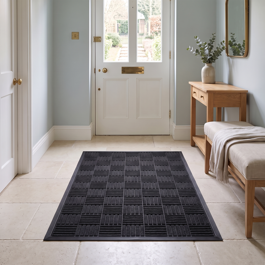 Ferelith patterned door mat – inside a front door