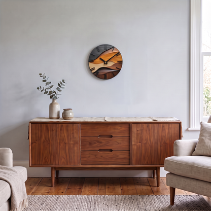 Petronella Nordic wall clock – above a sideboard