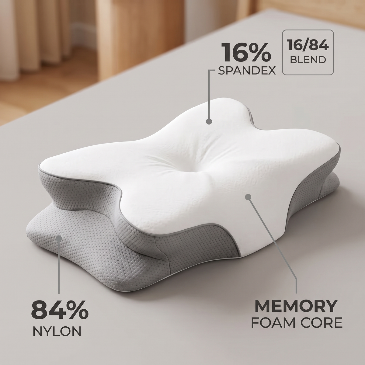 Wren Cooling Memory Foam Pillow for Bedrooms with High Loft