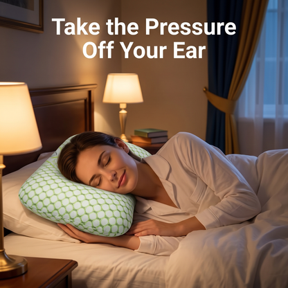 Marlowe Cotton Donut Pillow for Side Sleepers with Ear Hole