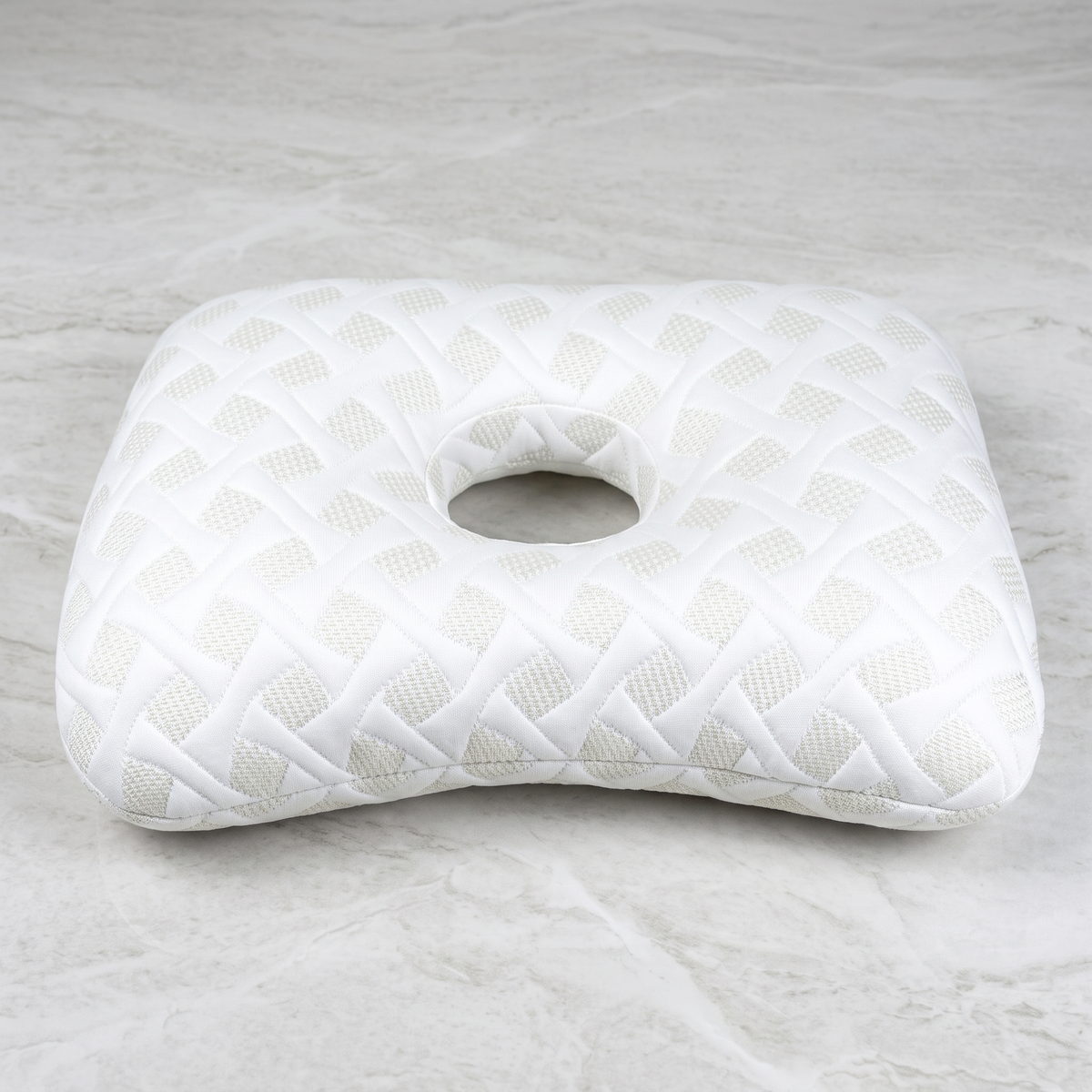 Marlowe Cotton Donut Pillow for Side Sleepers with Ear Hole