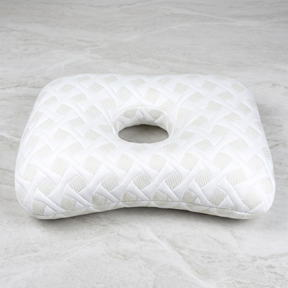 Marlowe Cotton Donut Pillow for Side Sleepers with Ear Hole
