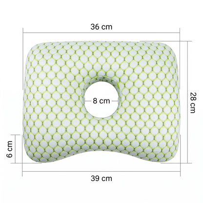 Marlowe Cotton Donut Pillow for Side Sleepers with Ear Hole