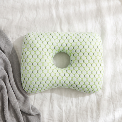 Marlowe Cotton Donut Pillow for Side Sleepers with Ear Hole
