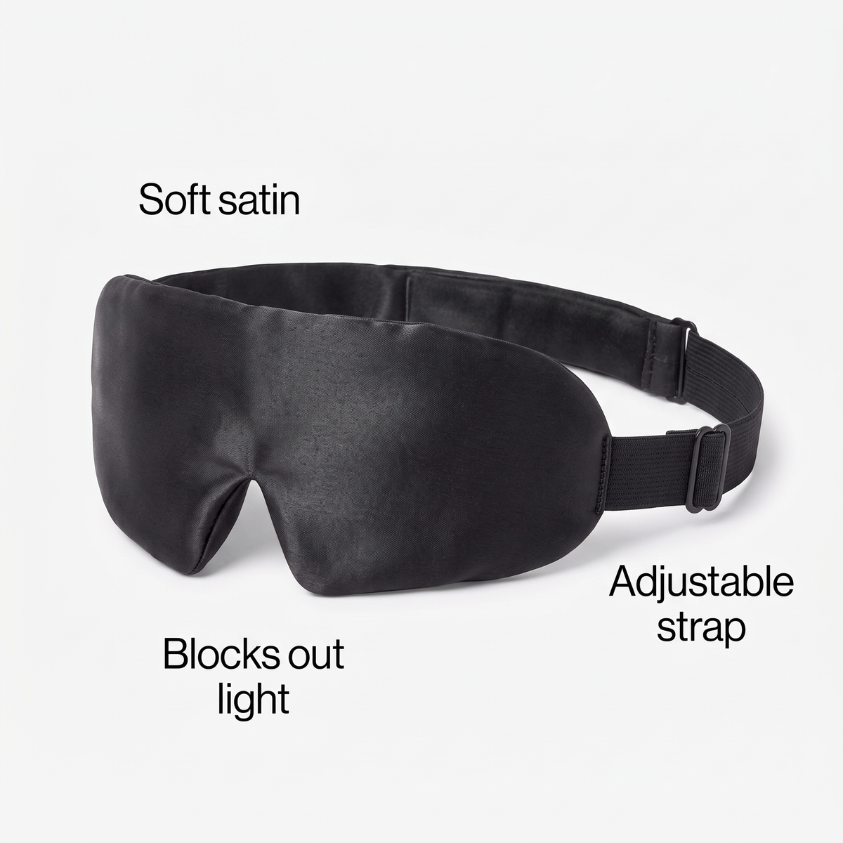 Ottoline Satin Sleep Mask for Travel with Adjustable Strap