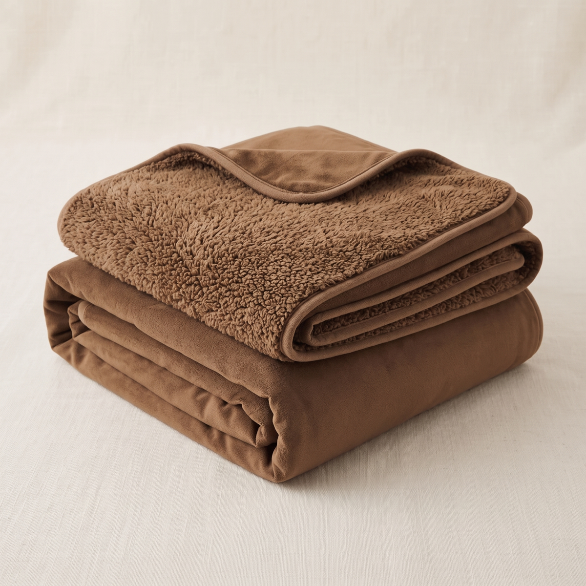 Hester Reversible Sherpa Blanket for Sofas with Flannel