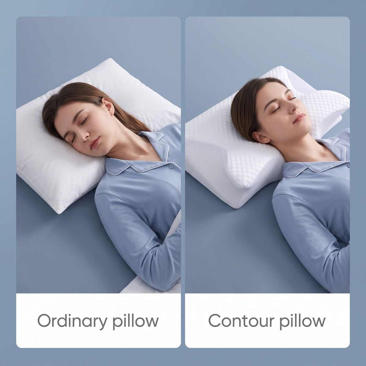 Talulla Contour Foam Pillow for Bedrooms with Cool Cover