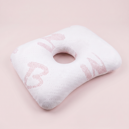 Marlowe Cotton Donut Pillow for Side Sleepers with Ear Hole